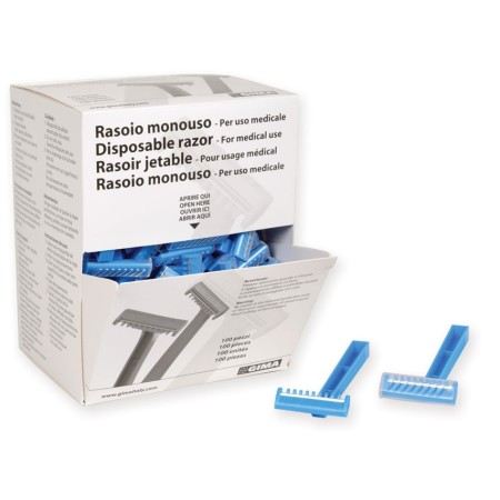 GIMA RASOIO MONOUSO MONOLAMA NON STERILE PER TRICOTOMIA  (CONF. 100 PZ.)