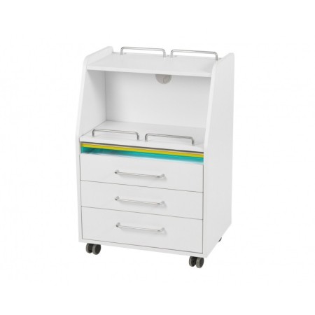 WEELKO CARRELLO MULTIFUNZIONI CON TRE CASSETTI E LUCE UV PER STERILIZZAZIONE - SPIN