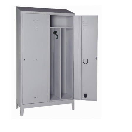 CO.AR.ME. ARMADIETTO PER SPOGLIATOIO A DUE POSTI CON TETTO INCLINATO