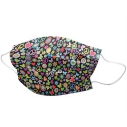 GIMA GISAFE MASCHERINA CHIRURGICA FILTRANTE 98% 3 VELI TIPO II CON ELASTICI - ADULTI - PEACE- FLOWPACK (CONFZ. 10 PZ.)