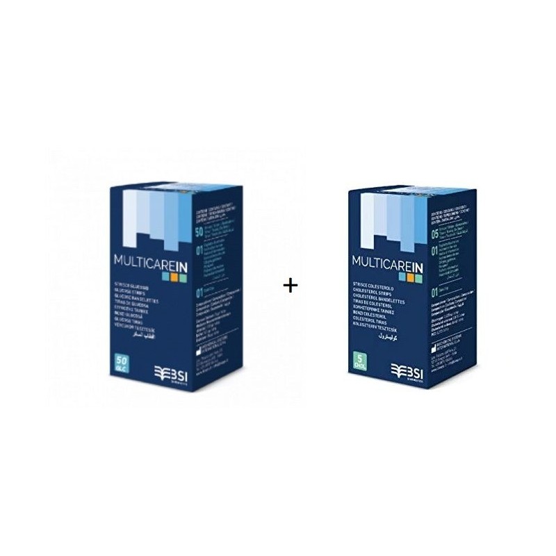 BSI KIT MULTICARE "IN" 25 STRISCE GLICEMIA + 25 STRISCE COLESTEROLO