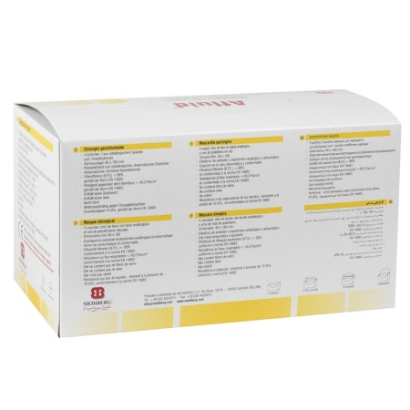 GIMA  MASCHERINA CHIRURGICA 4 VELI 98% FILTRAGGIO - AZZURRA CON ELASTICI - TIPO IIR - CONF. 900 PZ.