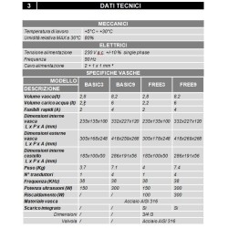 TECNO-GAZ VASCA ULTRASUONI -FREE MISURE DIVERSE