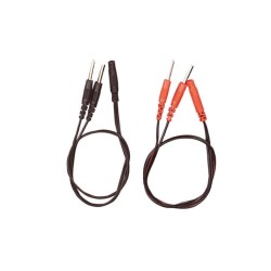 MORETTI SDOPPIATORE DI USCITE DA SPINOTTO 2MM FEMMINA VERSO 2 SPINOTTI 2MM MASCHIO ROSSO O NERO