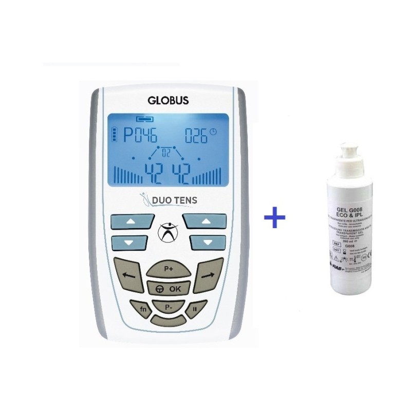 GLOBUS ELETTROSTIMOLATORE DUO TENS + FLACONE DI GEL 1 L (SPEDIZIONE GRATUITA)