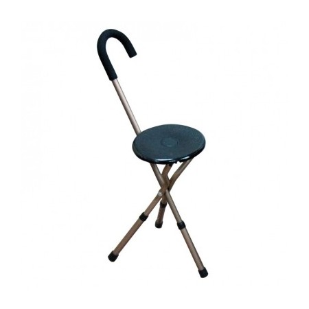 INTERMED BASTONE A SGABELLO PIEGHEVOLE IN ALLUMINIO REGOLABILE IN ALTEZZA