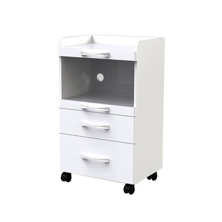 WEELKO CARRELLO IN LEGNO CON RIPIANO ESTRAIBILE - 3 CASSETTI (AUX)