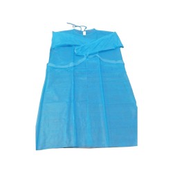 ALMAMEDICAL CAMICE MONOUSO IN TNT 45 G/M2 IMBUSTATO SINGOLARMENTE CON ELASTICO AI POLSI - VERDE O AZZURRO