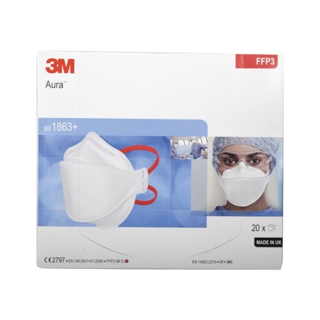 3M AURA 1863+ MASCHERINA RESPIRATORIA FFP3 IIR