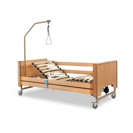 INTERMED LETTO ELETTRICO ALLUM AD ALTEZZA VARIABILE CON SPONDE IN LEGNO -