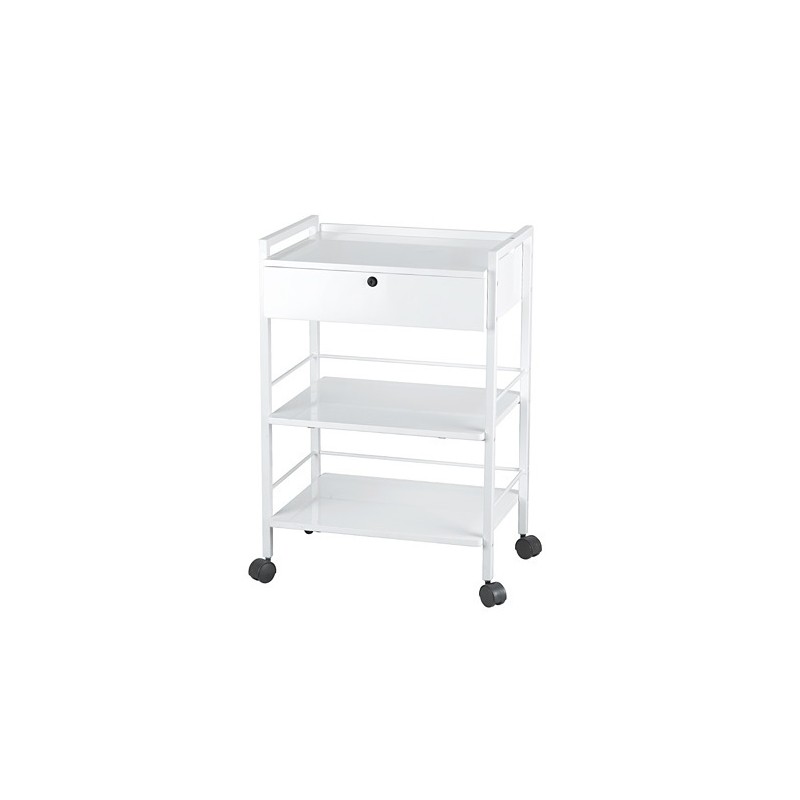 WEELKO CARRELLO CON 3 RIPIANI - UN CASSETTO CON CHIAVE (EASY)