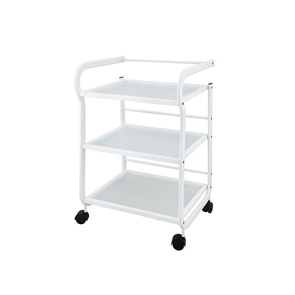 WEELKO CARRELLO A RIPIANI - 3 RIPIANI IN VETRO TRASLUCIDO (HELP)