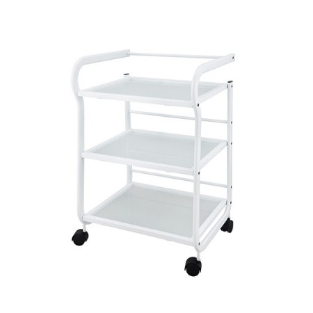 WEELKO CARRELLO A RIPIANI - 3 RIPIANI IN VETRO TRASLUCIDO (HELP)