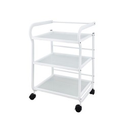 WEELKO CARRELLO A RIPIANI - 3 RIPIANI IN VETRO TRASLUCIDO (HELP)