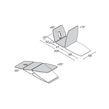 GIMA LETTINI TRENDELENBURG THER - ELETTRICO - BLU 200 KG