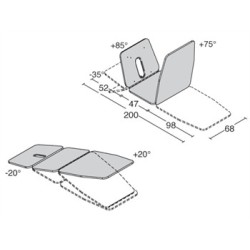 GIMA LETTINI TRENDELENBURG THER - ELETTRICO - BLU 200 KG