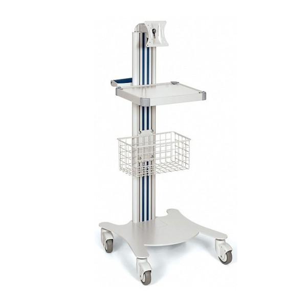 WEIKO CARRELLO SUPER EASY CON CESTELLO E SUPPORTO MONITOR - 1 RIPIANO 26X26CM