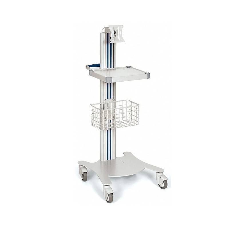 WEIKO CARRELLO SUPER EASY CON CESTELLO E SUPPORTO MONITOR - 1 RIPIANO 26X26CM