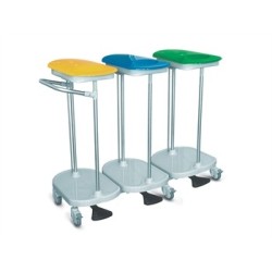 GIMA CARRELLO PORTASACCO A PEDALE - 3 SACCHI