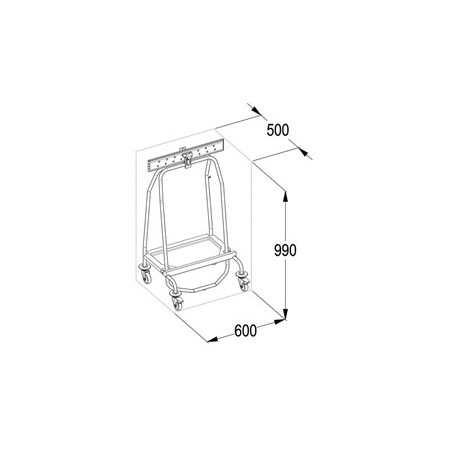 GIMA CARRELLO PORTASACCO IN ACCIAIO INOSSIDABILE