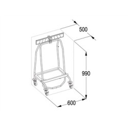 GIMA CARRELLO PORTASACCO IN ACCIAIO INOSSIDABILE