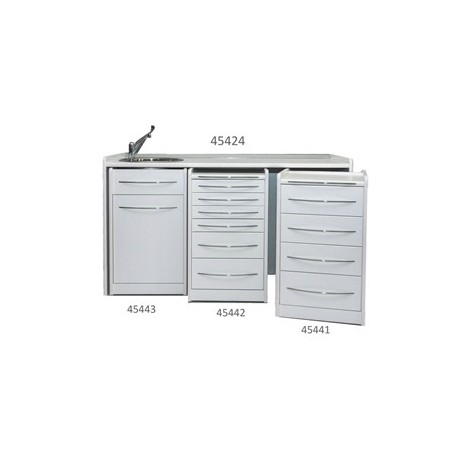 MOBILE SPACE PIANO DI LAVORO 156 CM - LAVELLO A SINISTRA