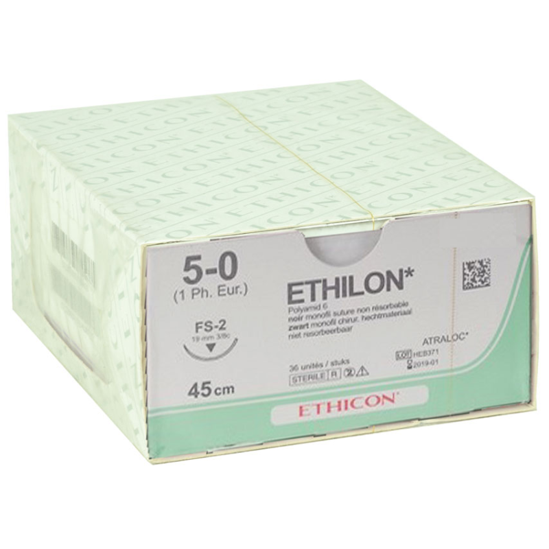 GIMA SUTURA MONOFILAMENTO ETHICON ETHILON - 5/0 AGO 13 MM (CONF. 36 PZ.)