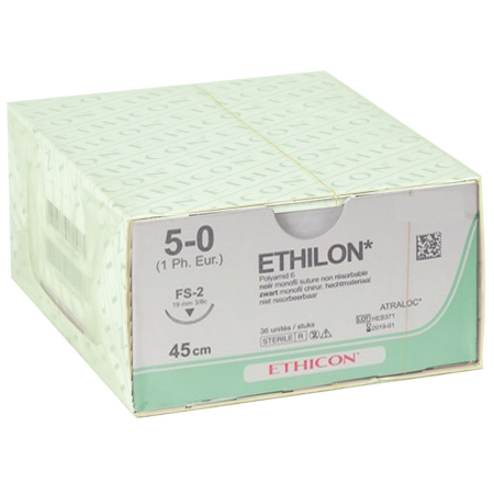 GIMA SUTURA MONOFILAMENTO ETHICON ETHILON - 5/0 AGO 13 MM (CONF. 36 PZ.)