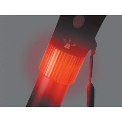 GIMA BASTONE DI SICUREZZA CON LUCE - CON BASE A 4 PIEDINI - NERO