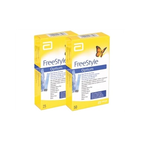 FREESTYLE  STRISCE GLUCOSIO ABBOTT OPTIUM ( CONF. 25 PZ.)