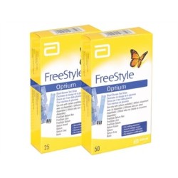 FREESTYLE  STRISCE GLUCOSIO ABBOTT OPTIUM ( CONF. 25 PZ.)