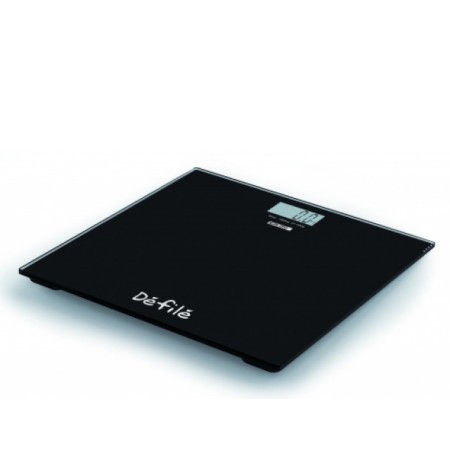 CA-MI ELEGANTE BILANCIA ELETTRONICA CON PIANO DI APPOGGIO IN VETRO TEMPERATO NERO-DÉFILÉ