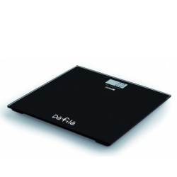 CA-MI ELEGANTE BILANCIA ELETTRONICA CON PIANO DI APPOGGIO IN VETRO TEMPERATO NERO-DÉFILÉ