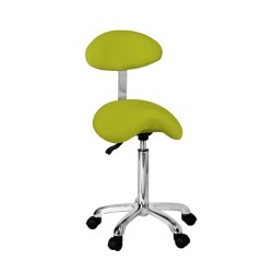 WEELKO SGABELLO A SELLA CON SCHIENALE - ALTEZZA REGOLABILE - 3 COLORI (ORGANIC PIU)