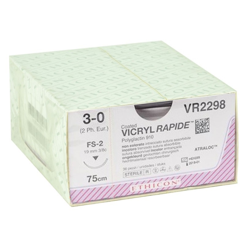 GIMA SUTURA ASSORBIBILE ETHICON VICRYL RAPID - 3/0 AGO 19 MM (CONF. 36 PZ.)