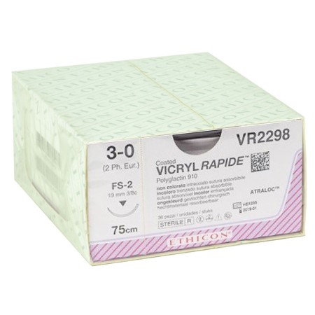 GIMA SUTURA ASSORBIBILE ETHICON VICRYL RAPID - 3/0 AGO 19 MM (CONF. 36 PZ.)