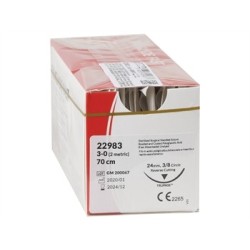 GIMA SUTURA ASS. TRUGLYDE FAST CALIBRO 3/0, CURVA 3/8- 70 CM - INCOLORE-MISURE DIVERSE (CONF. 12 PZ.)