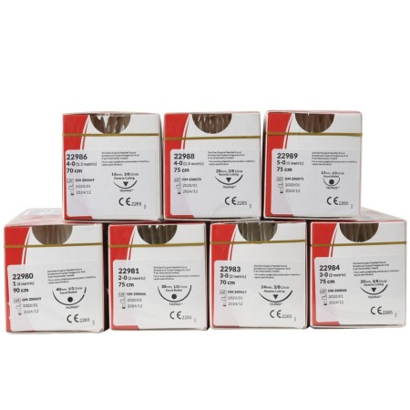 GIMA SUTURA ASS. TRUGLYDE FAST CALIBRO 3/0, CURVA 3/8- 70 CM - INCOLORE-MISURE DIVERSE (CONF. 12 PZ.)