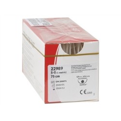 GIMA SUTURA ASS. TRUGLYDE FAST CALIBRO 5/0, CURVA 1/2, AGO 17 MM - 75 CM - INCOLORE