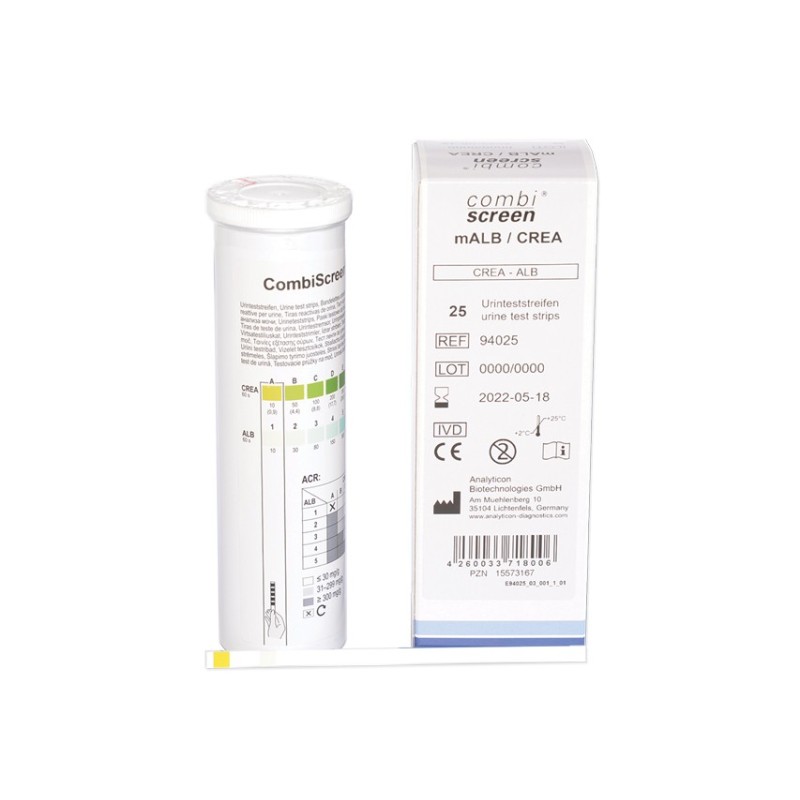 ANALYTICON COMBI SCREEN MALB/CREA PER MICROALBUMINURIA