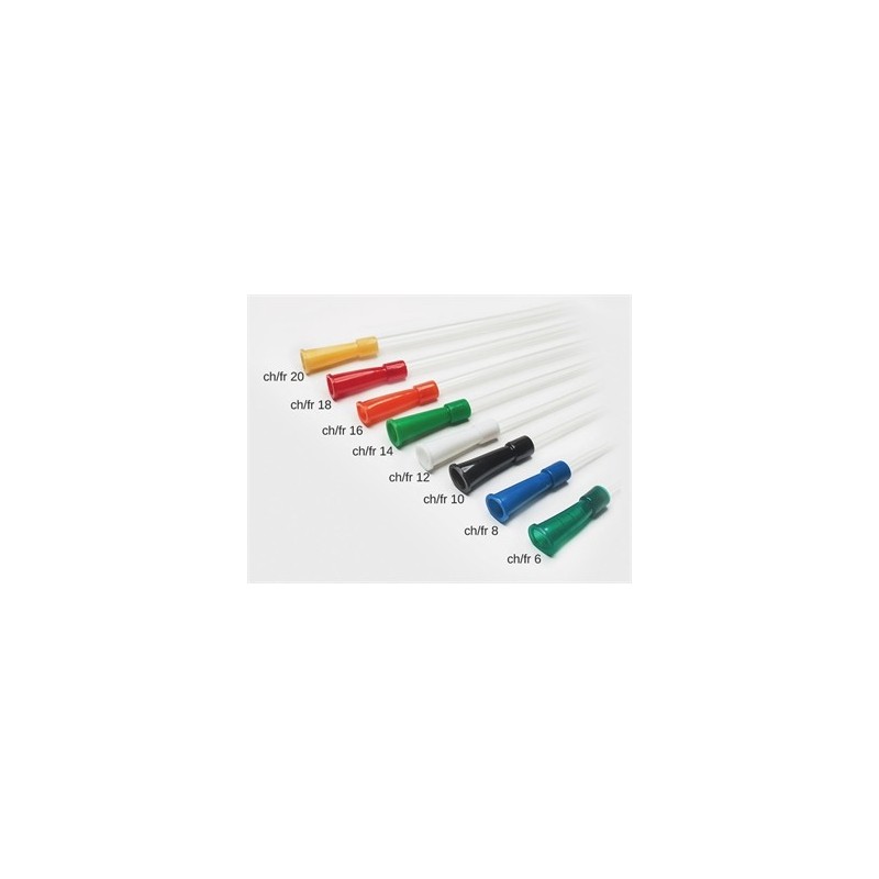 GIMA CATETERE ASPIRAZIONE CON ADATTATORE CONICO -MISURE DIVERSE -100 PZ. 90 CM