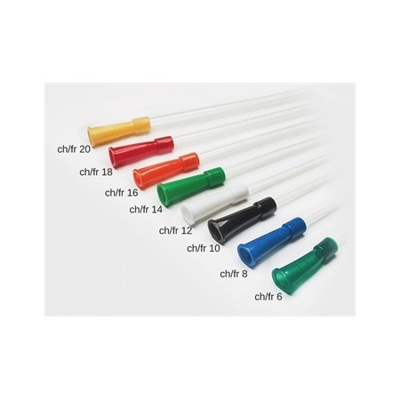 GIMA CATETERE ASPIRAZIONE CON ADATTATORE CONICO -MISURE DIVERSE -100 PZ. 90 CM