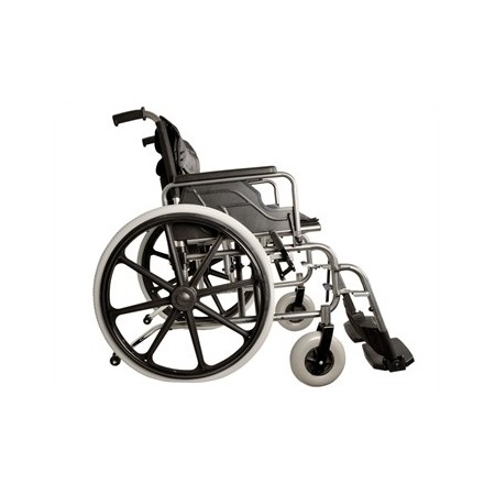 GIMA CARROZZINA PIEGHEVOLE EXTRA LARGE - SEDUTA 56CM - IN ACCIAIO