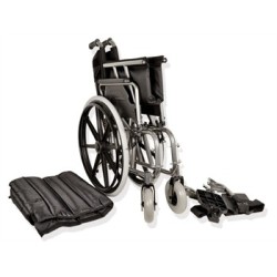 GIMA CARROZZINA PIEGHEVOLE EXTRA LARGE - SEDUTA 56CM - IN ACCIAIO