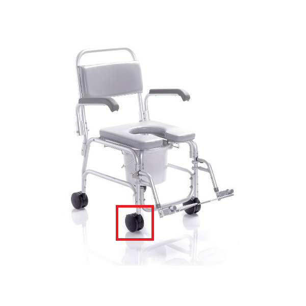 MORETTI RUOTE PER SEDIA COMODA PER WC E DOCCIA