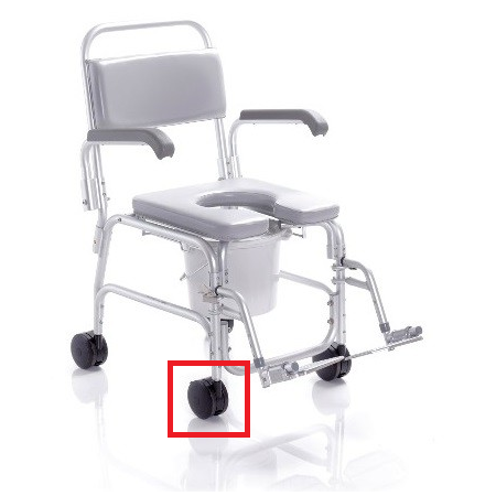 MORETTI RUOTE PER SEDIA COMODA PER WC E DOCCIA