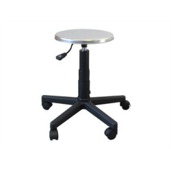 GIMA SGABELLO - SEDILE INOX  CON RUOTE