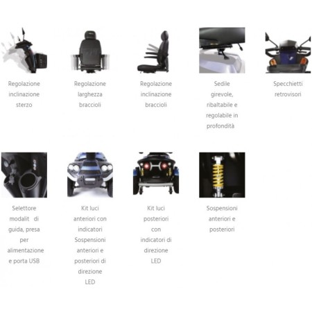MORETTI SCOOTER ELETTRICO MOBILITY 240 CON SCHIENALE RIBALTABILE
