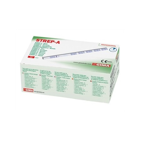 GIMA TEST STREP-A STREPTOCOCCO A STRISCIA - (CONF. 25 PZ.)
