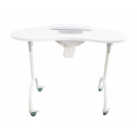 WEELKO TAVOLO PER MANICURE DOTATO DI ASPIRATORE CON RUOTE
